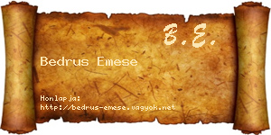 Bedrus Emese névjegykártya